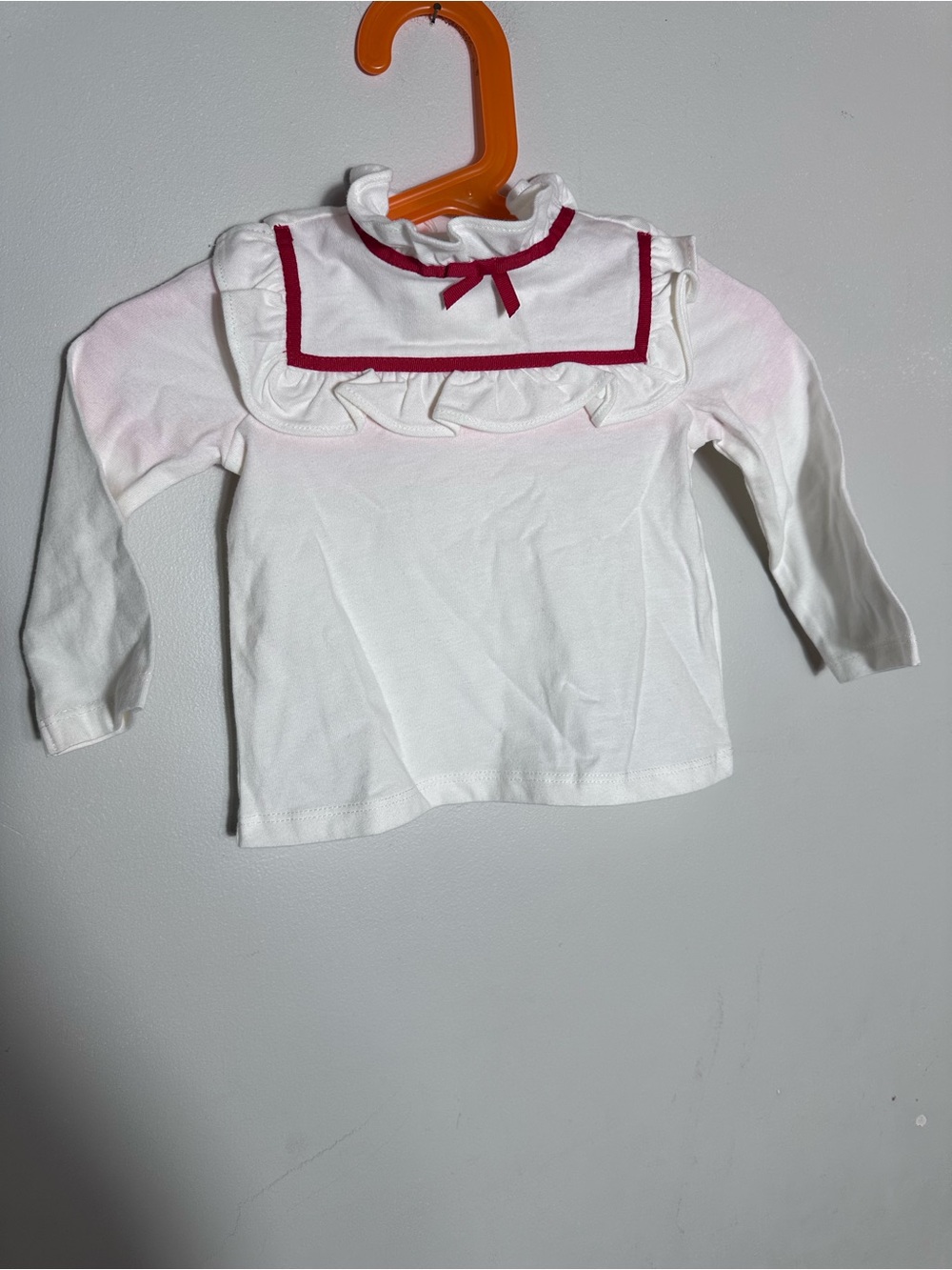 Janie and Jack White Long-Sleeve Sailor Top 6-12 months